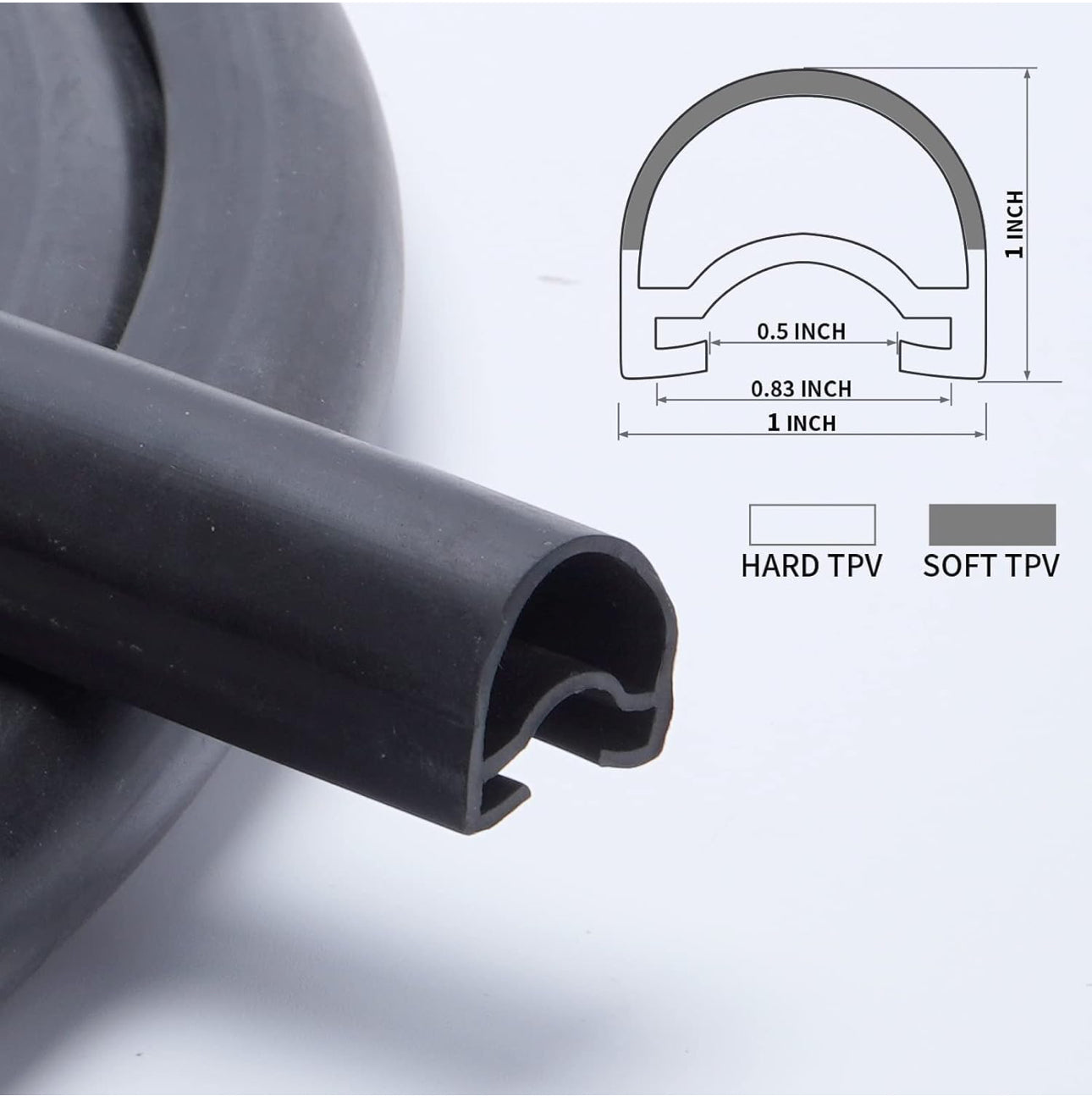 RV Slide Out Seal Black Rubber ربل التوسعة