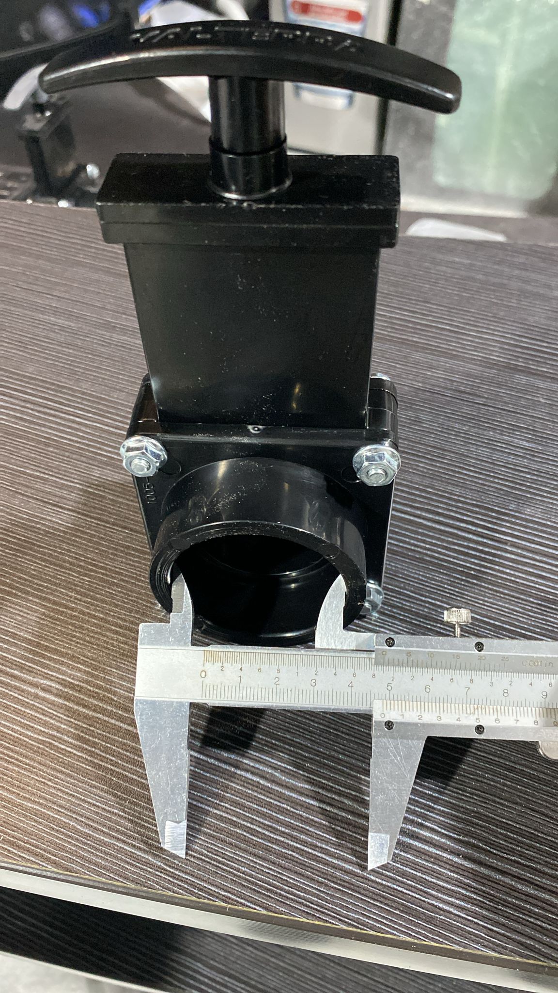 ABS Gate Valve, Black, 1-1/2" Slip محبس