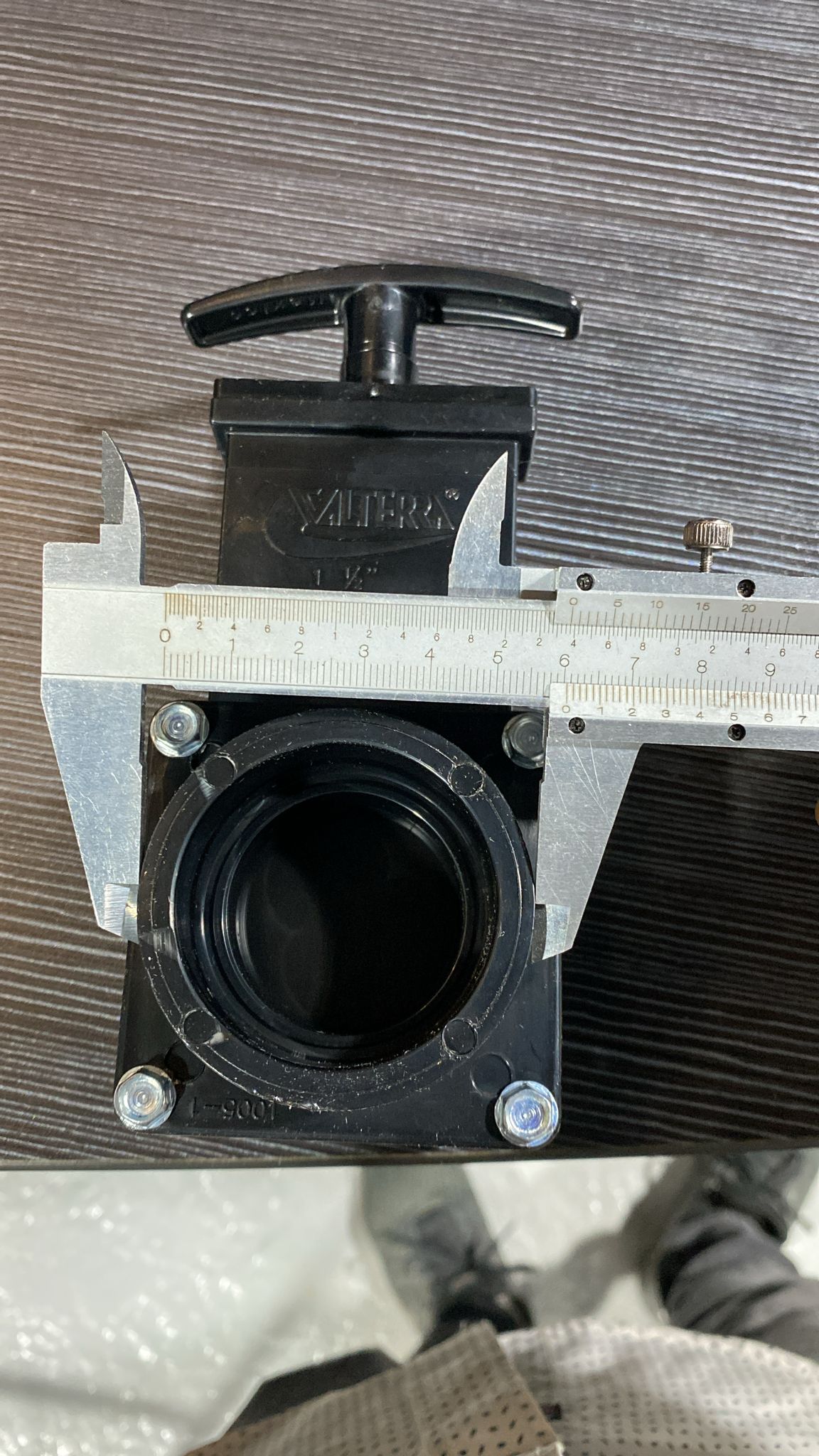 ABS Gate Valve, Black, 1-1/2" Slip محبس