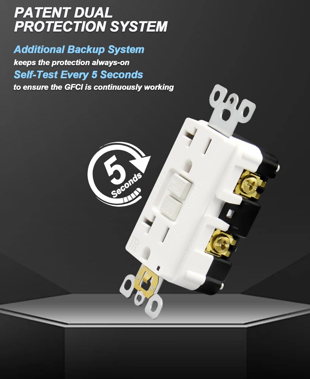 120 V Outlet GFI White مخرج كهرباء اتوماتك