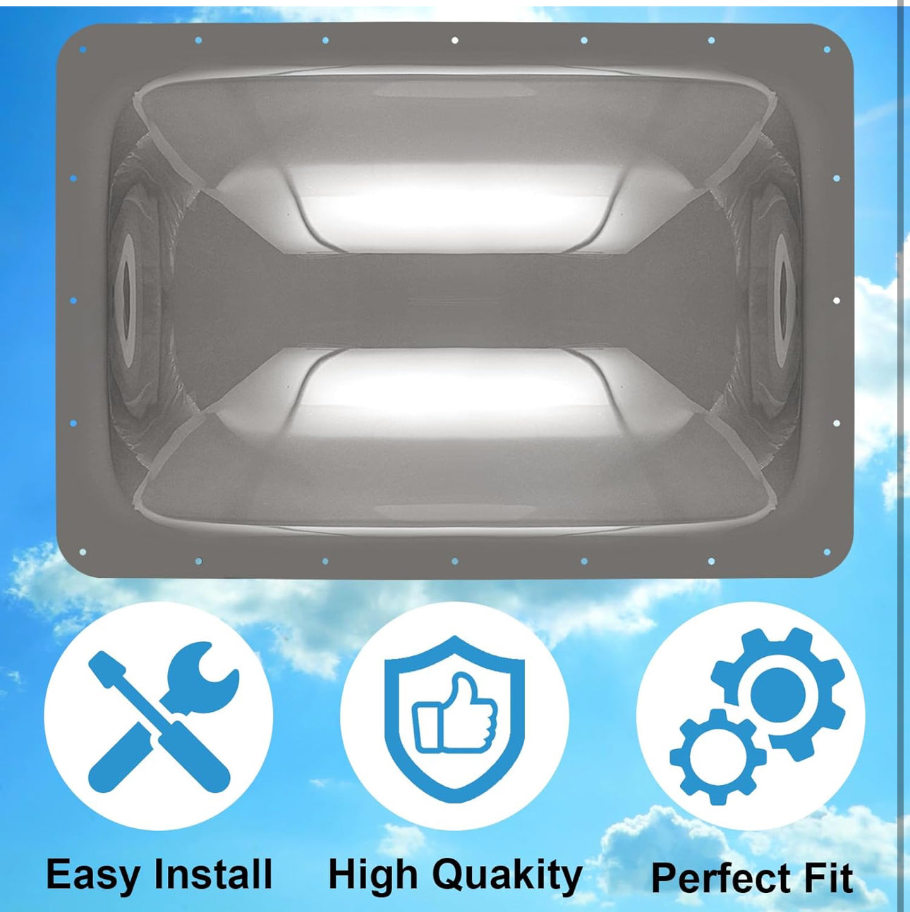 Sky Light Smoke SHOWER COVER غطاء منور الشور