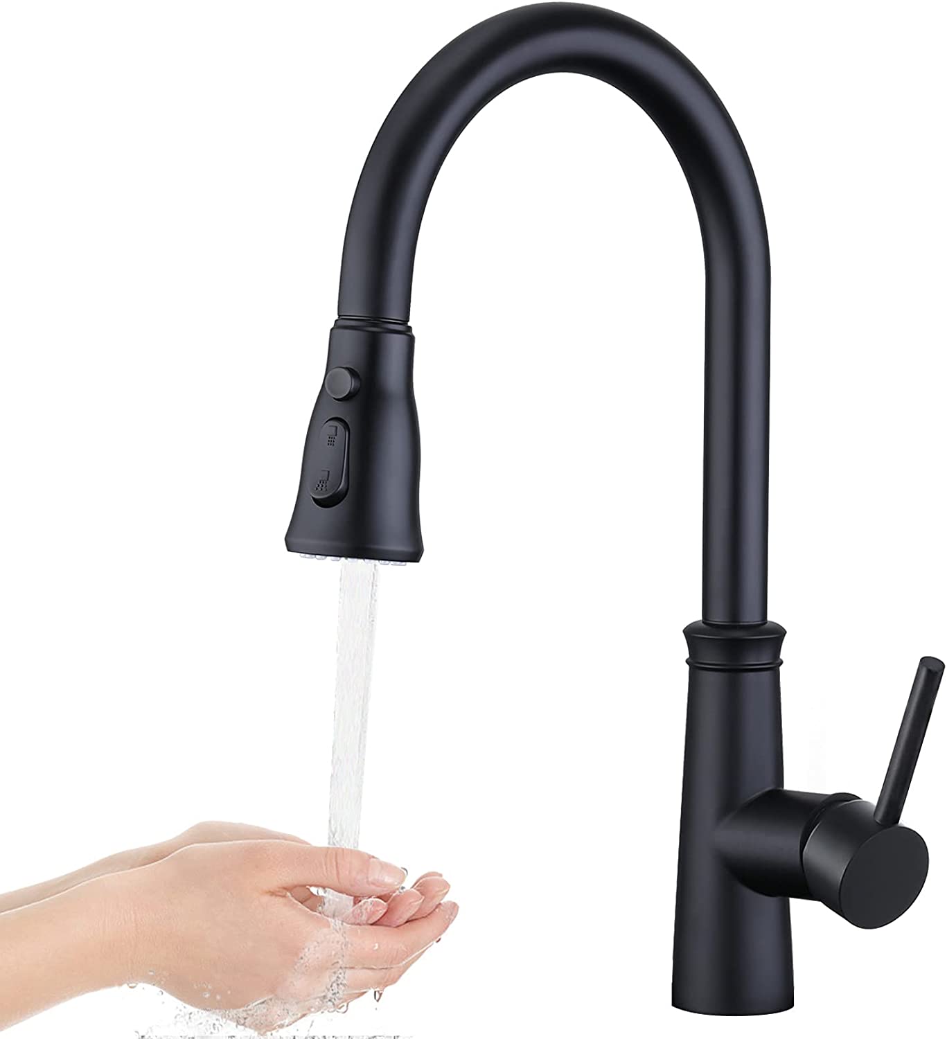 Pull Out Kitchen Faucet Black خلاط مطبخ