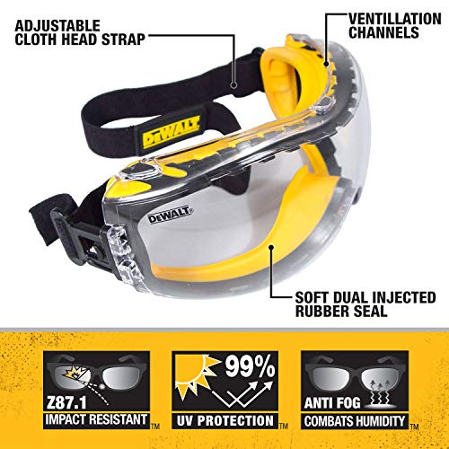 DEWALT Clear Anti-Fog Safety Goggle نظارة
