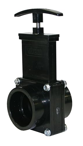 ABS Gate Valve, Black, 1-1/2" Slip محبس