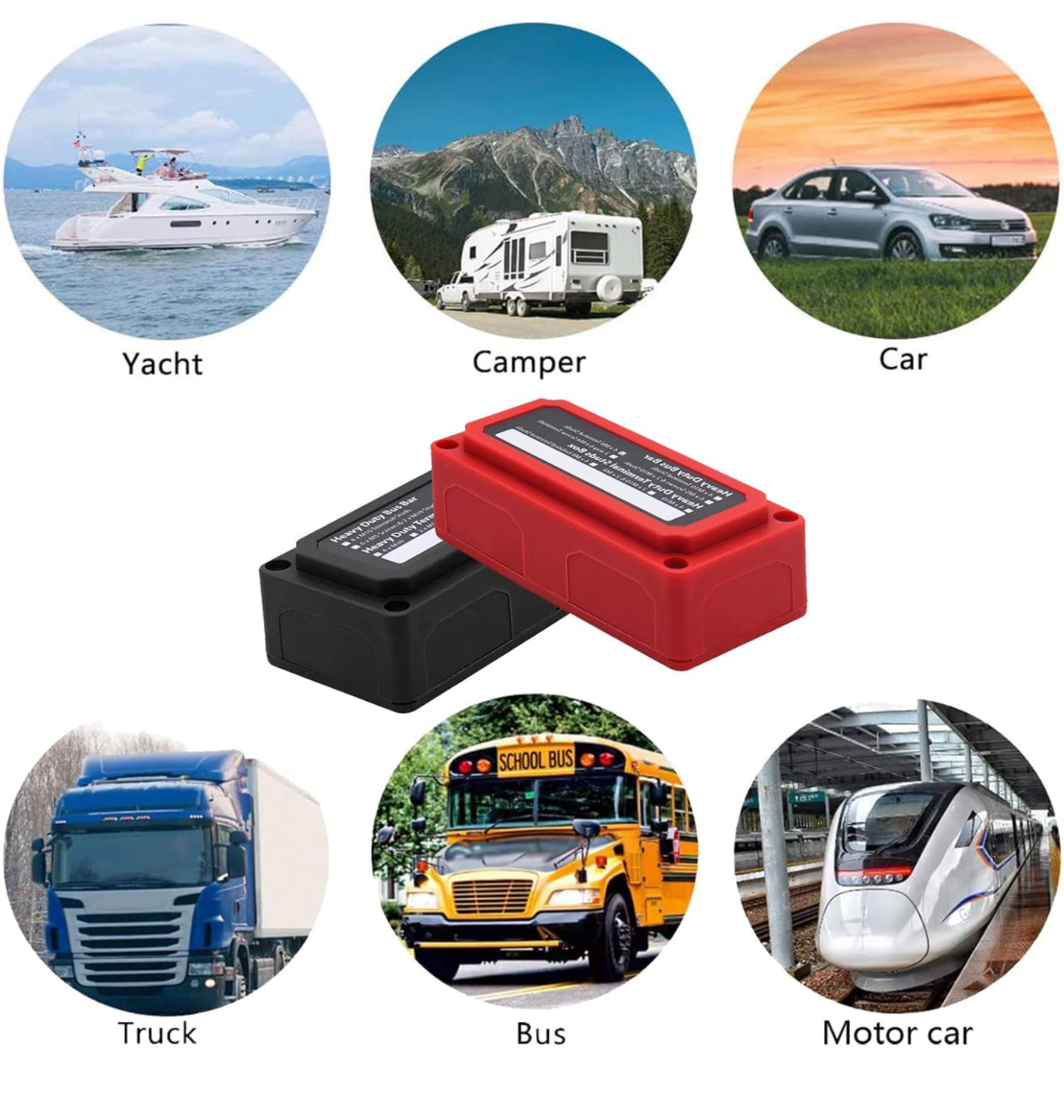 300A DC Bus Bar Heavy Duty Power Distribution Red صندوق الحافلة