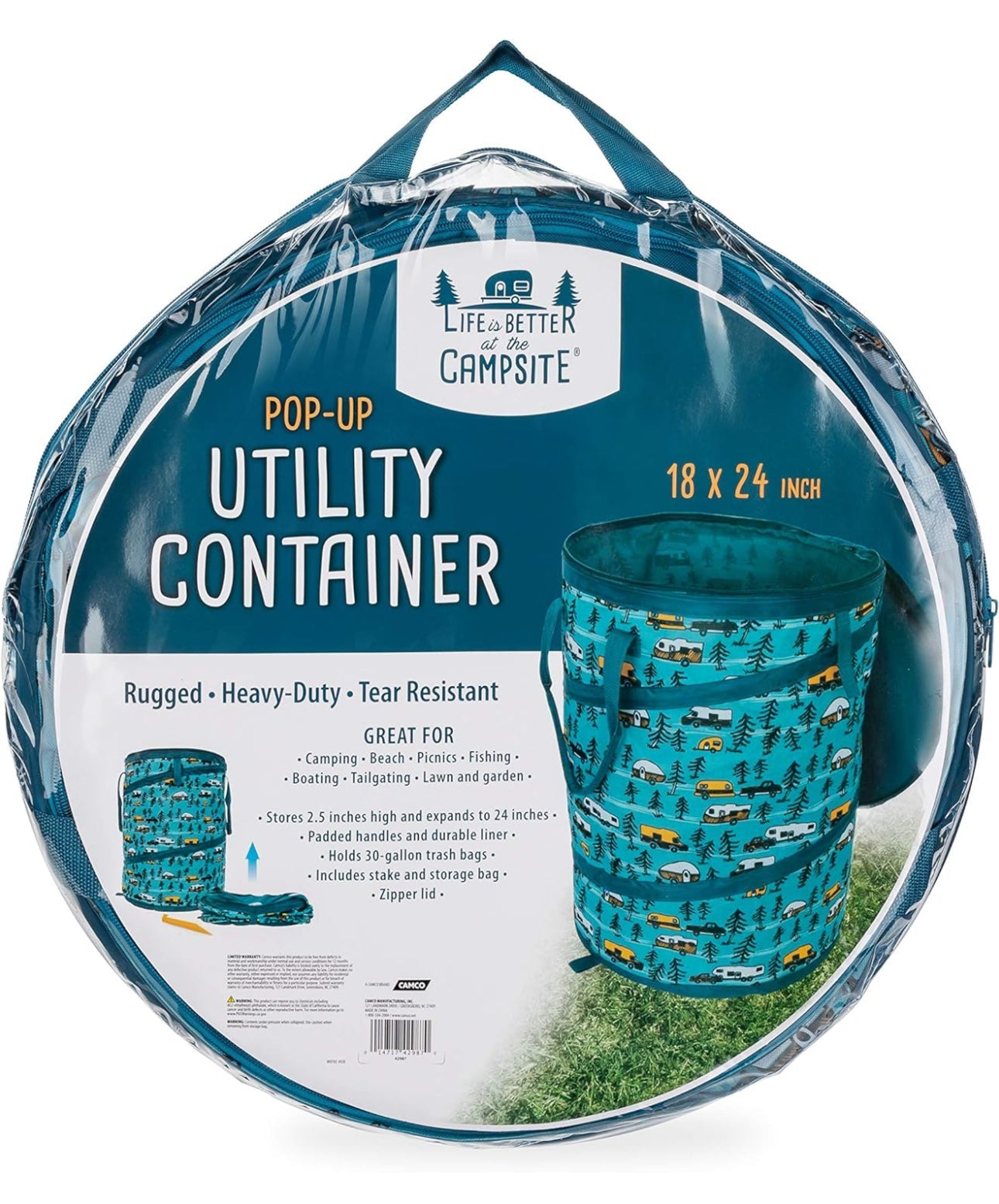 Pop Up Utility Container حقيبة مرنة