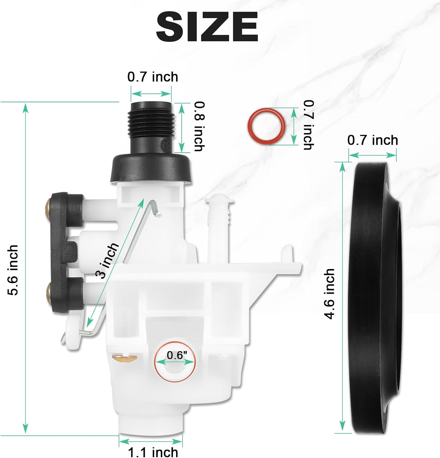 Toilet Water Valve Kit Thetford طقم إصلاح المرحاض