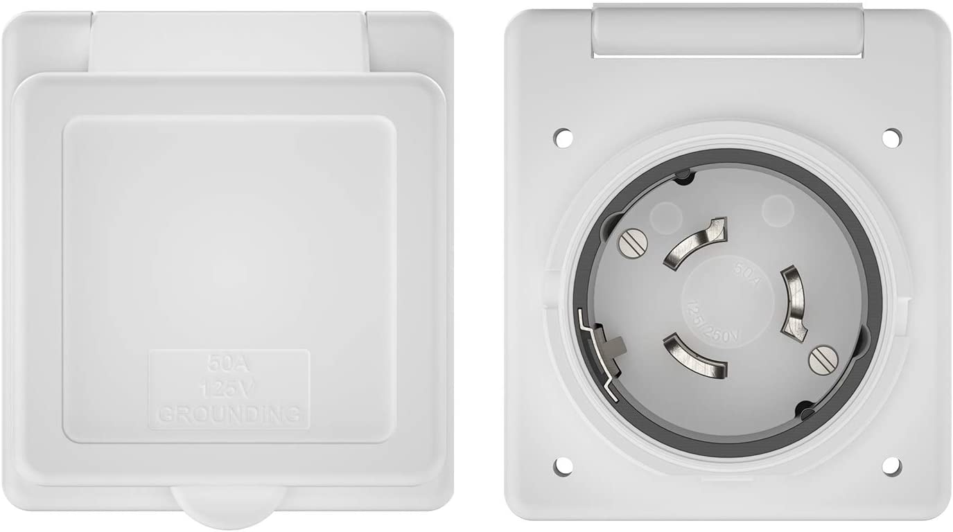 50A Power Plug White مدخل كهراباء 50 امبير