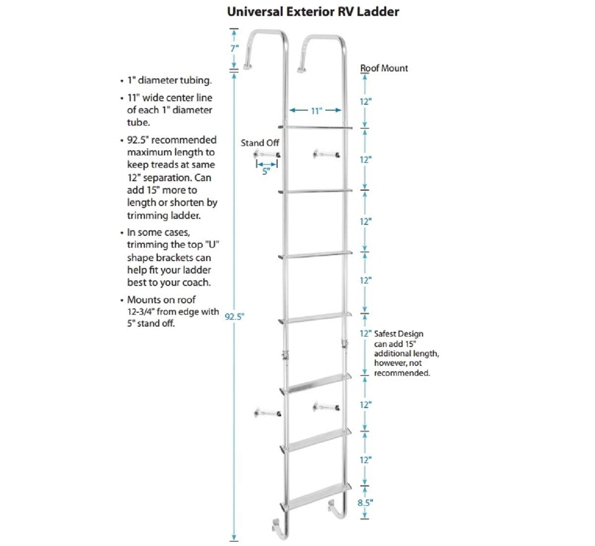 Back Ladder black سلم خارجي