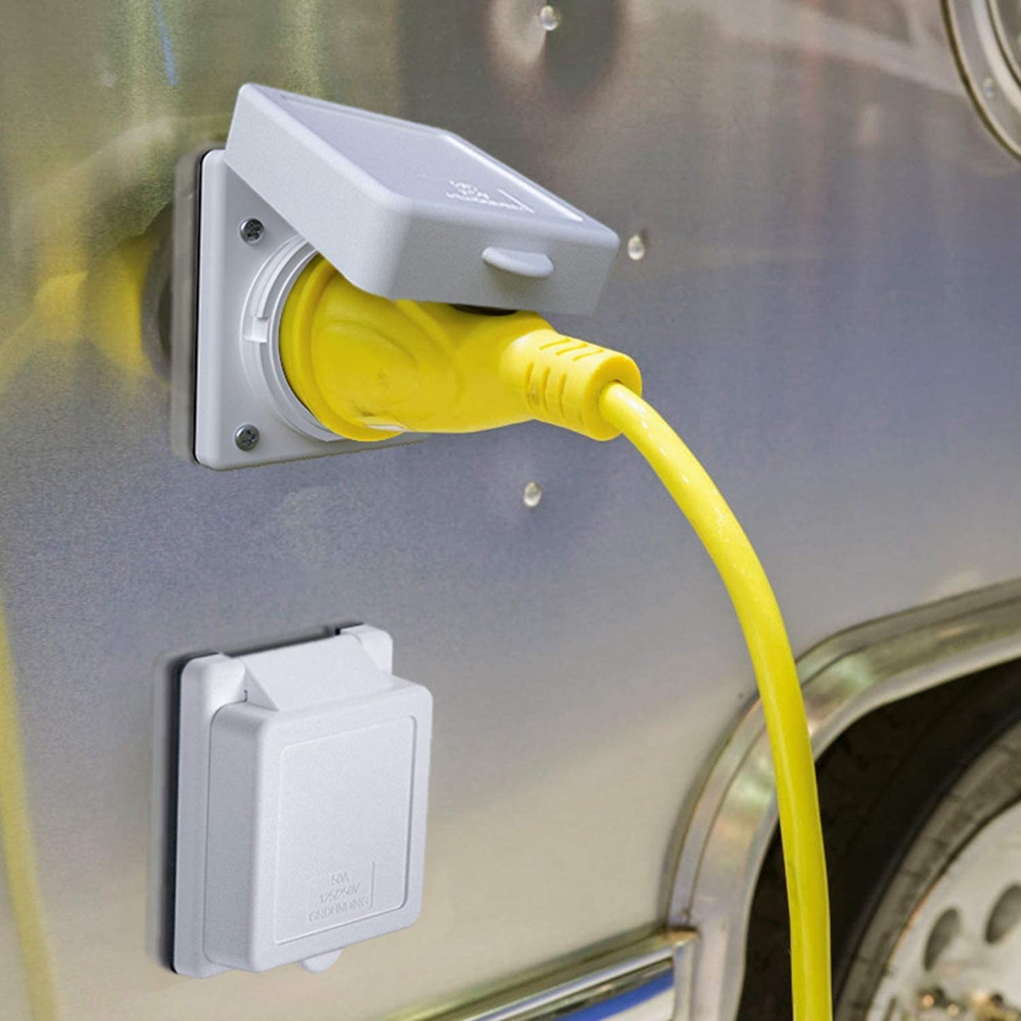 50A Power Plug White مدخل كهراباء 50 امبير