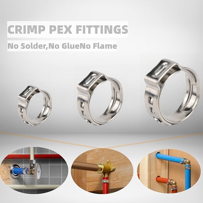 Single Ear Continuous Hose Clamps Set with Clamp Pliers
