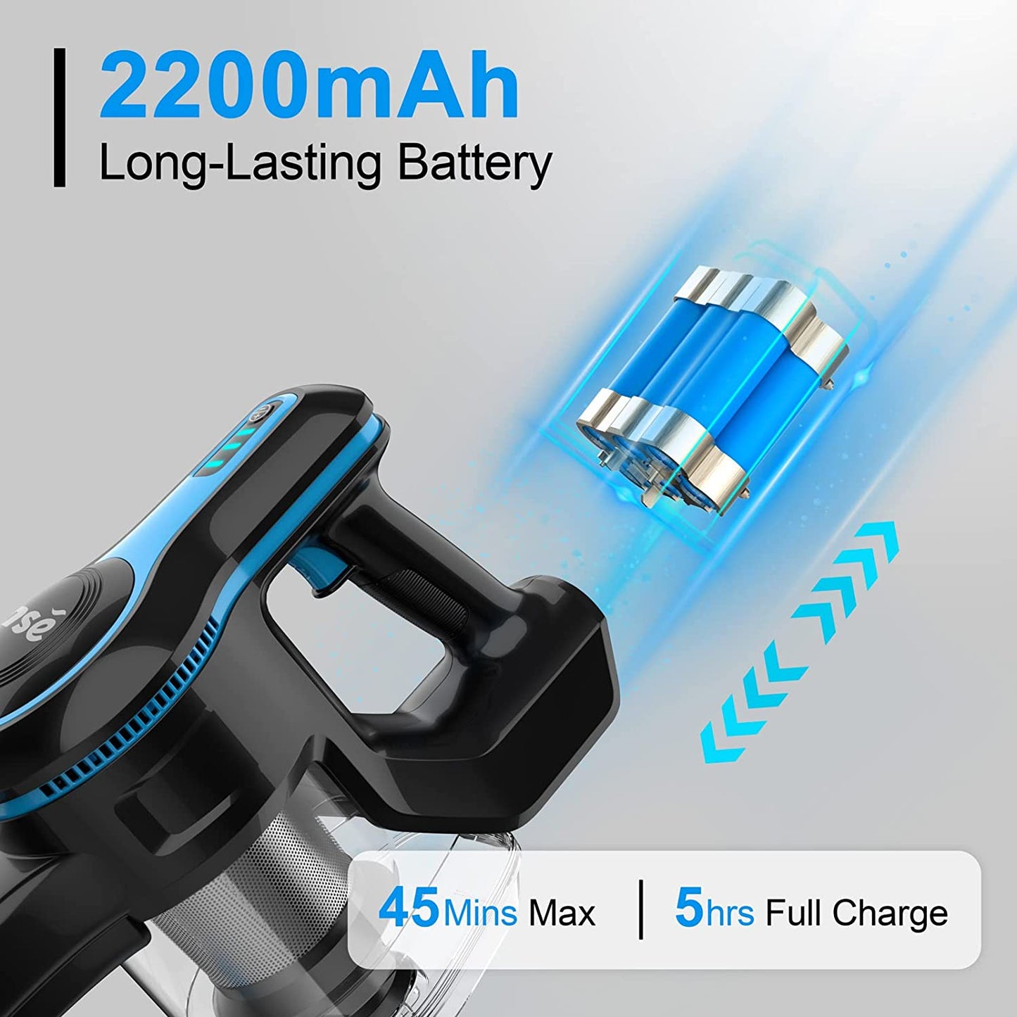 INSE Cordless Vacuum Cleaner 6 in 1 Stick N5 Blue مكنسة