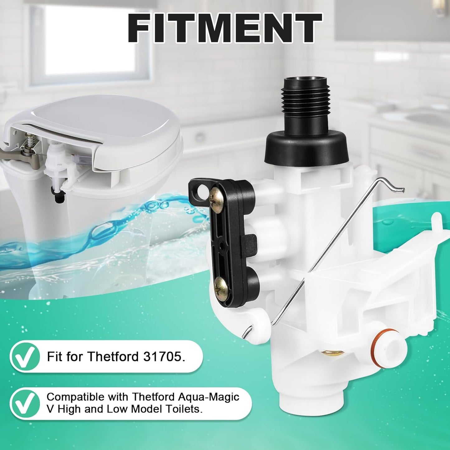 Toilet Water Valve Kit Thetford طقم إصلاح المرحاض