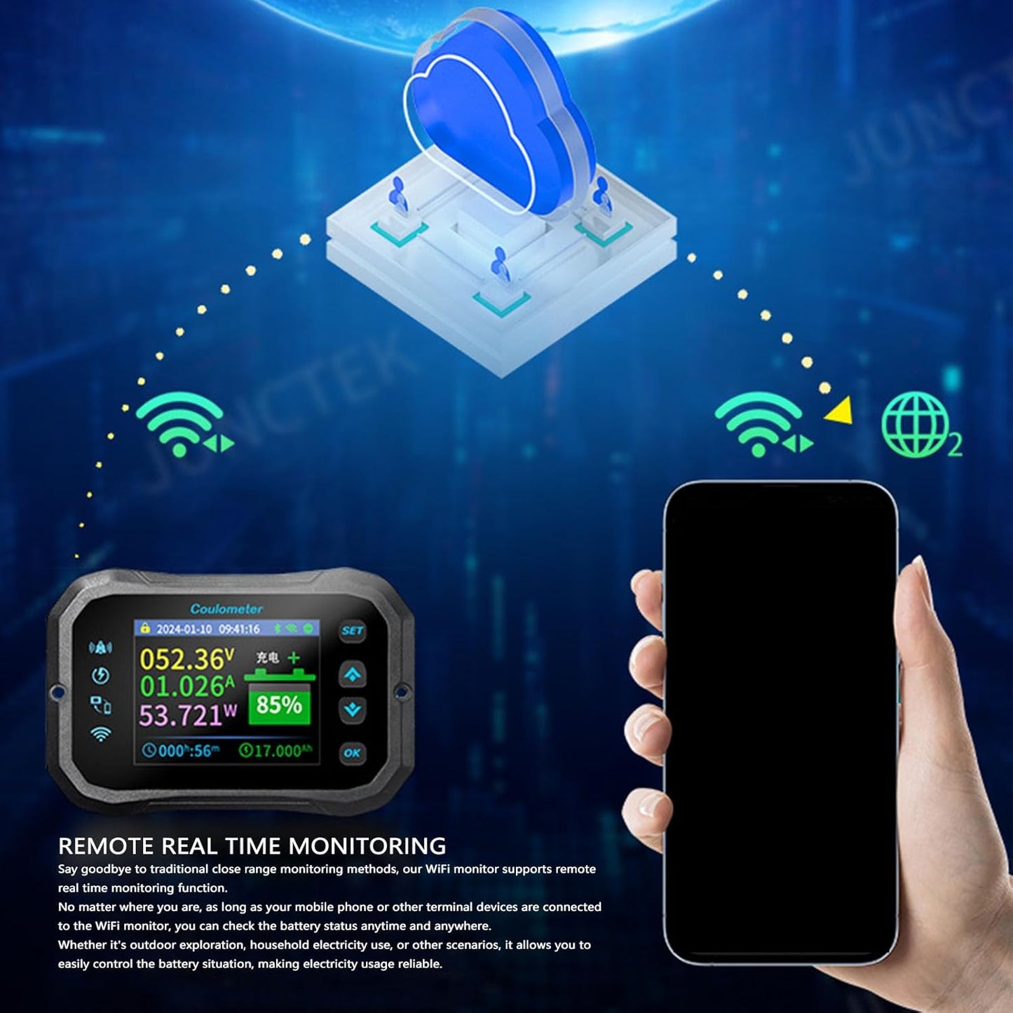 Battery monitor 100AMPS مراقبة البطارية