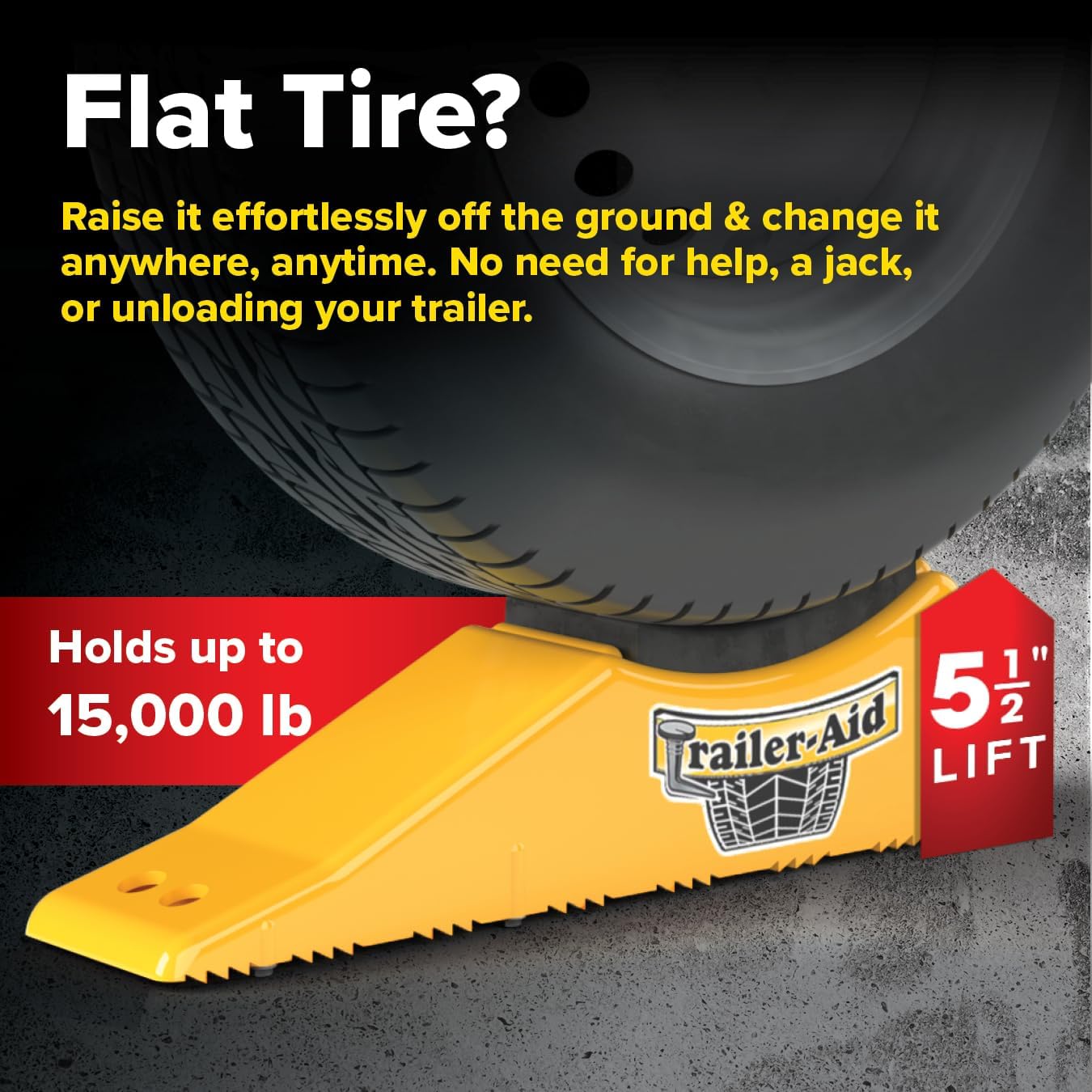 Trailer Aid YELLOW رافع العجل