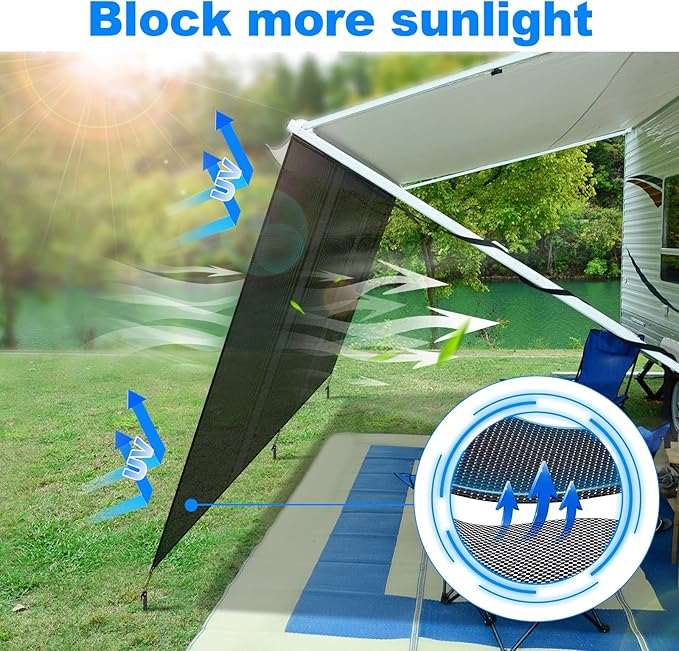RV Awning Shade Motorhome Awning Sun Shade ظل الشمس