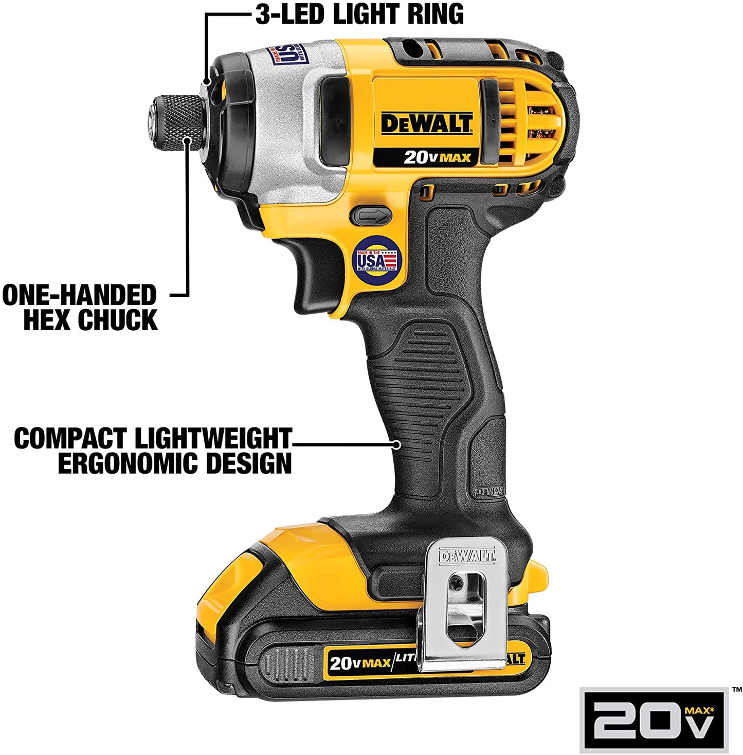 DEWALT 20V MAX Cordless Drill Combo Kit 2-Tool