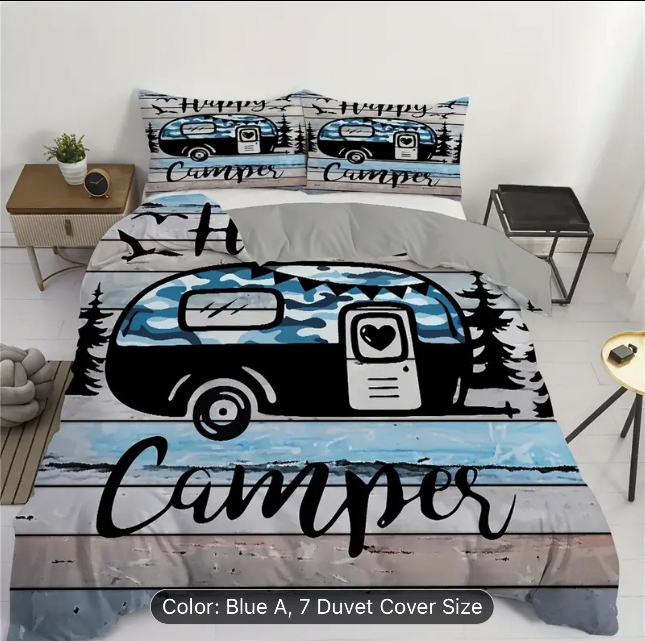 Happy Camping Cover Queen Set