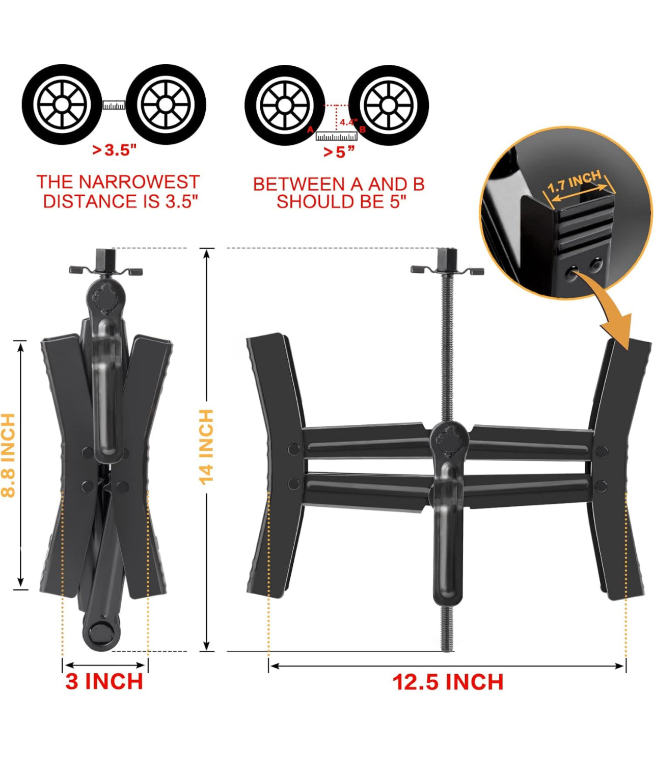 RV Wheel Chock Stabilizer 2 Set مثبت العجلات