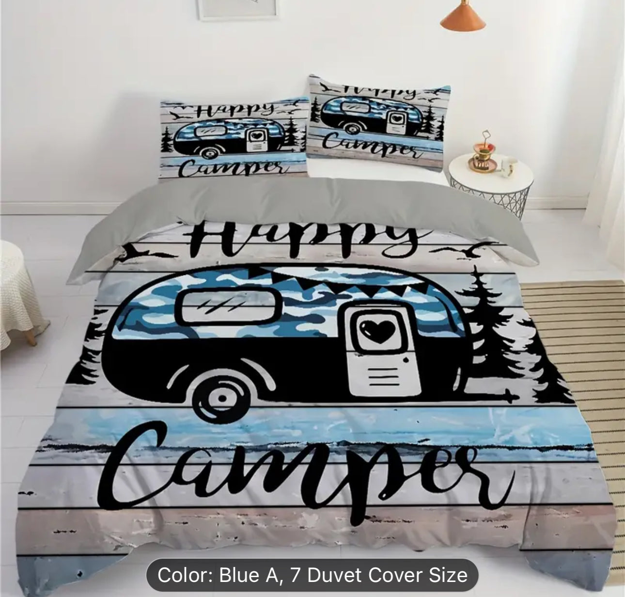 Happy Camping Cover Queen Set