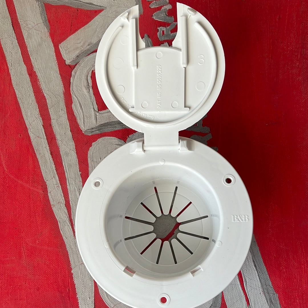 Power Cord Hatch Cover white مدخل واير