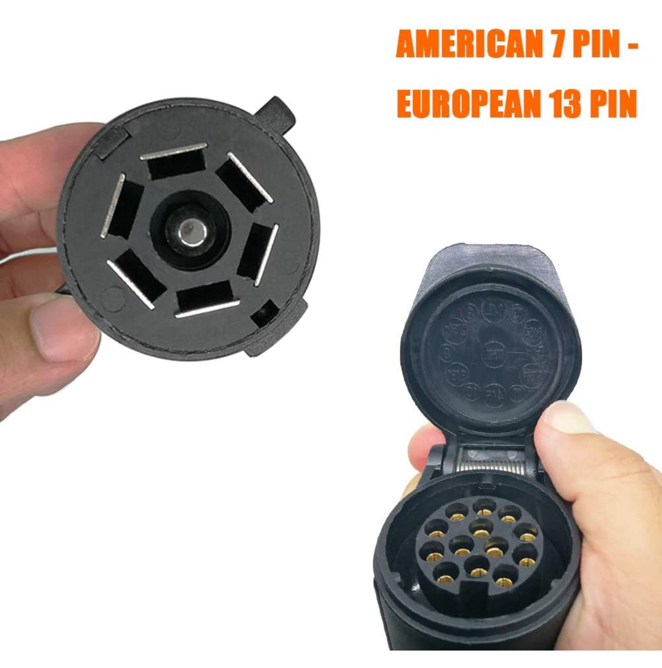 7 pin USA to 13 pin European trailer وصلة الأوربي