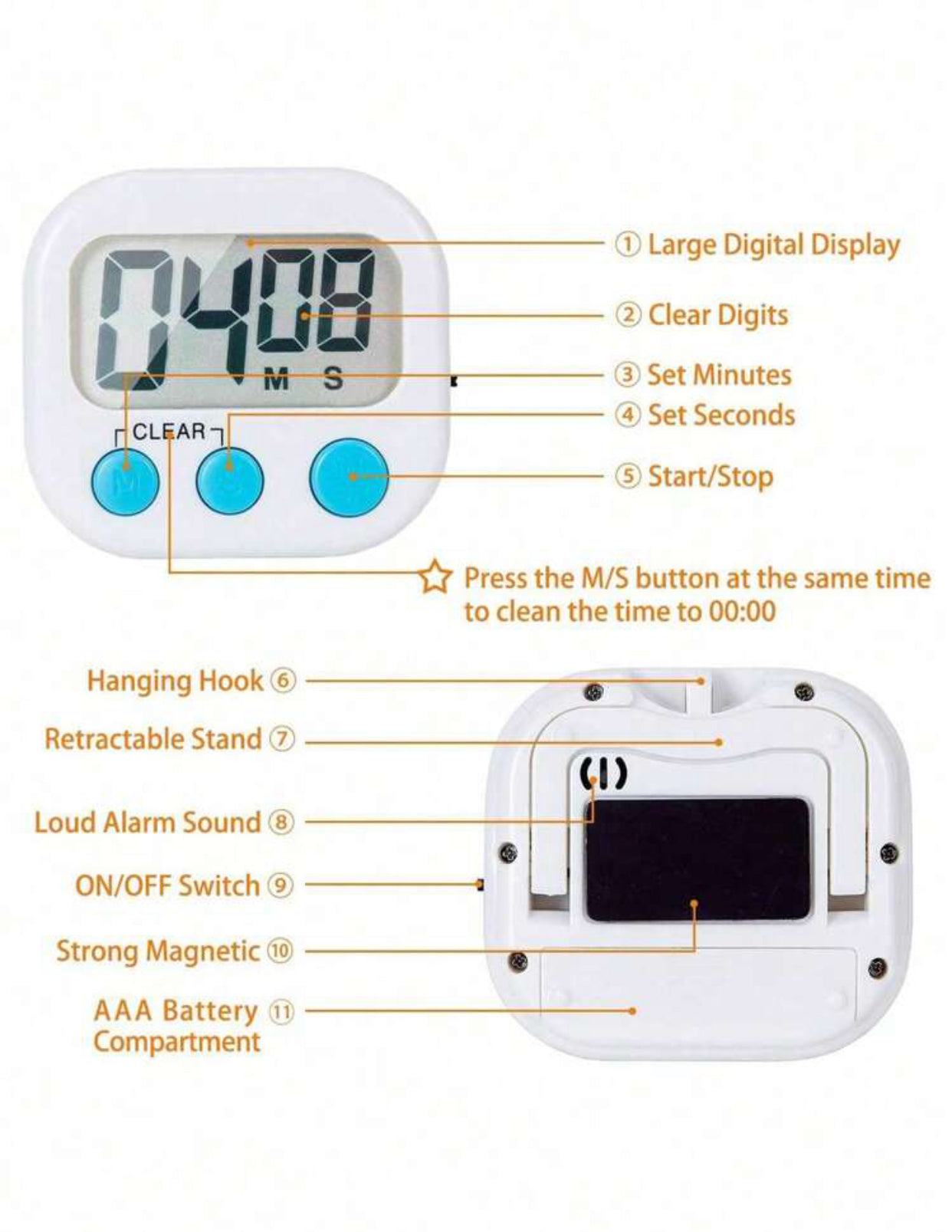 Digital Kitchen Timer منبة