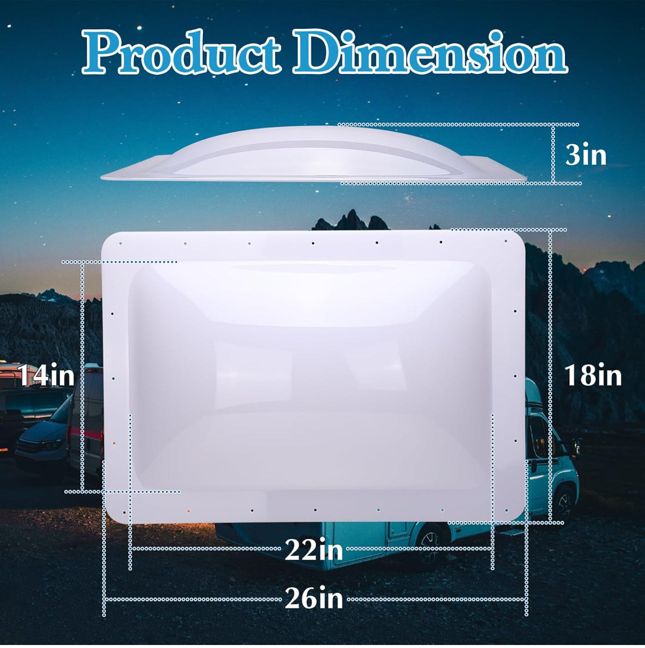 Sky Light white SHOWER COVER غطاء منور الشور