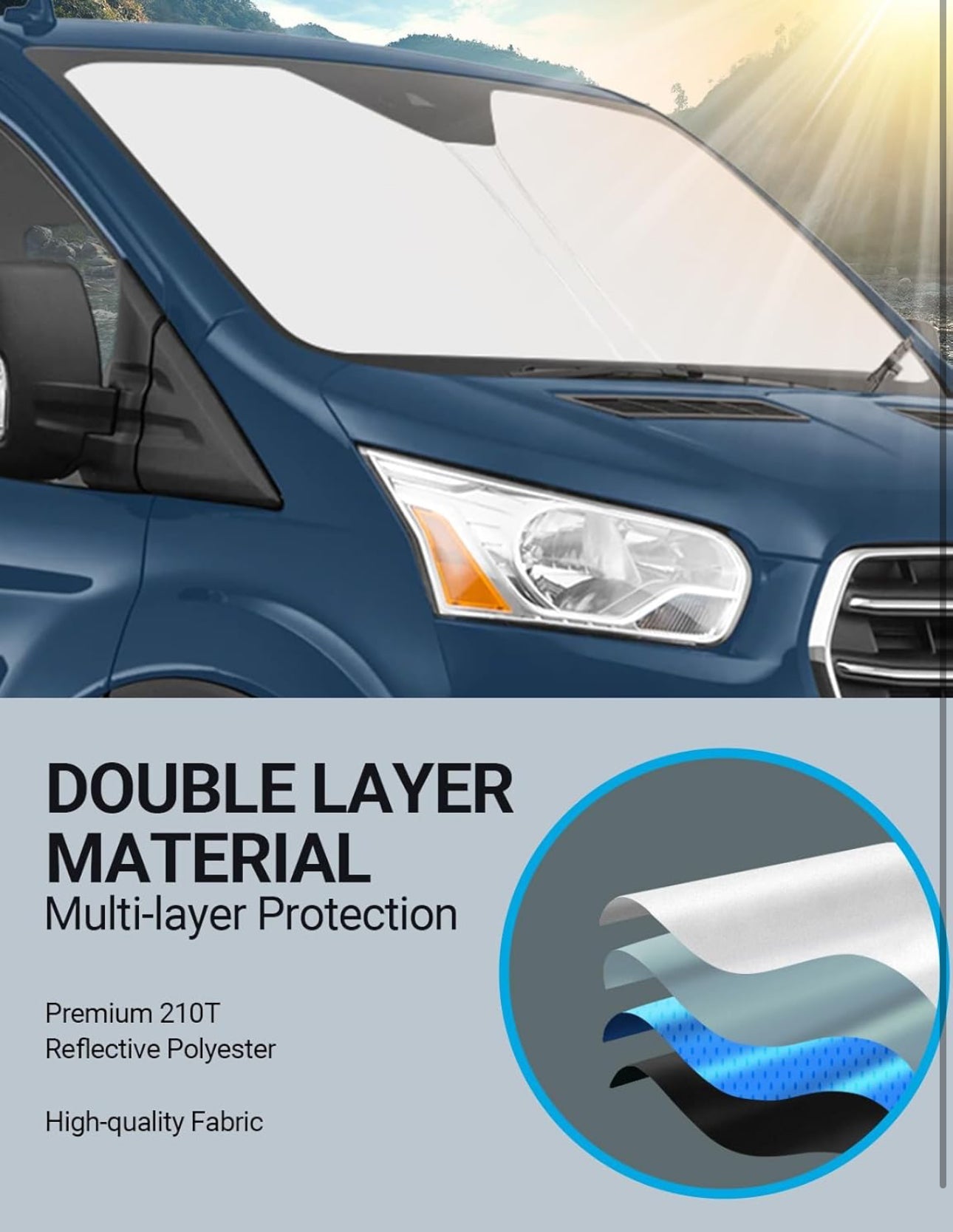 Foldable Sunshade عازل الشمس والحرارة