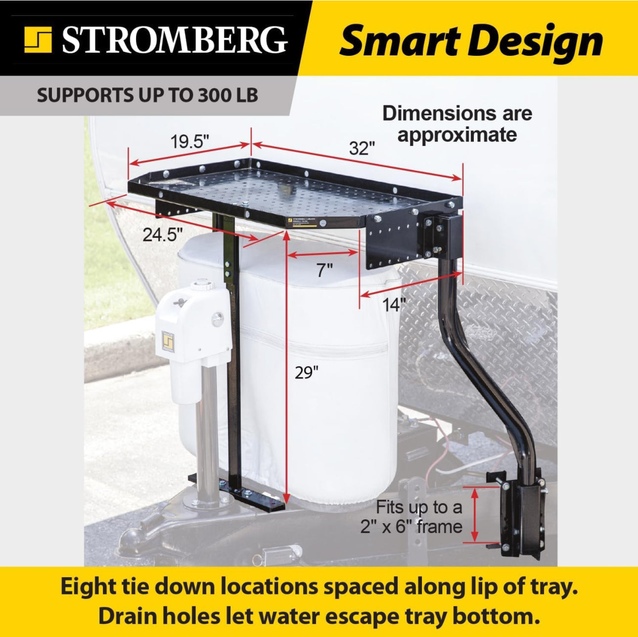 Adjustable trailer tray قاعدة المولد
