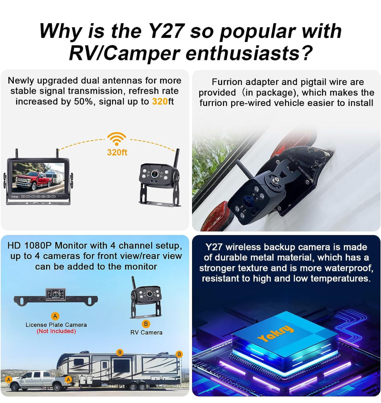 Backup Camera Wireless Rear كامرة لاسلكية