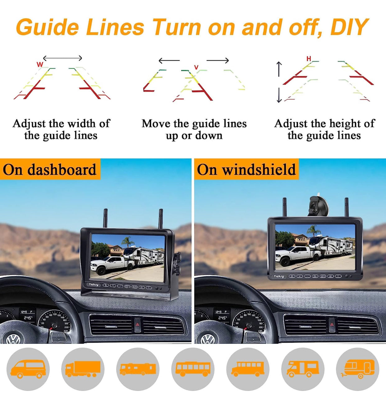 Backup Camera Wireless Rear كامرة لاسلكية