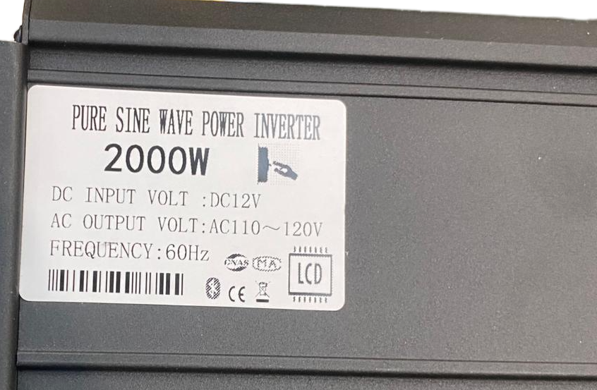 Inverter 2000 Watt 12 Volt DC to 110 Volt AC انفرتر