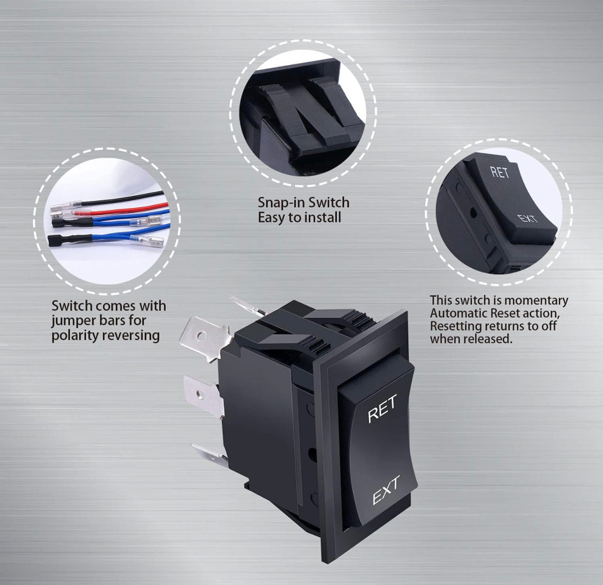 Reverse Switch 6 Pin 20A 12V DC سويج الجيك