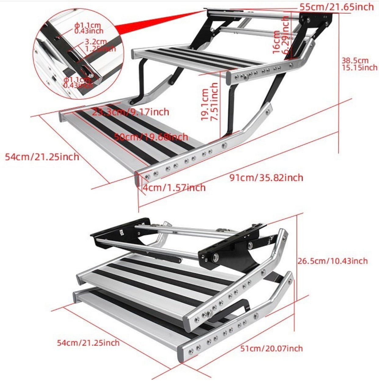 Aluminum Entry 2 Step سلم المدخل