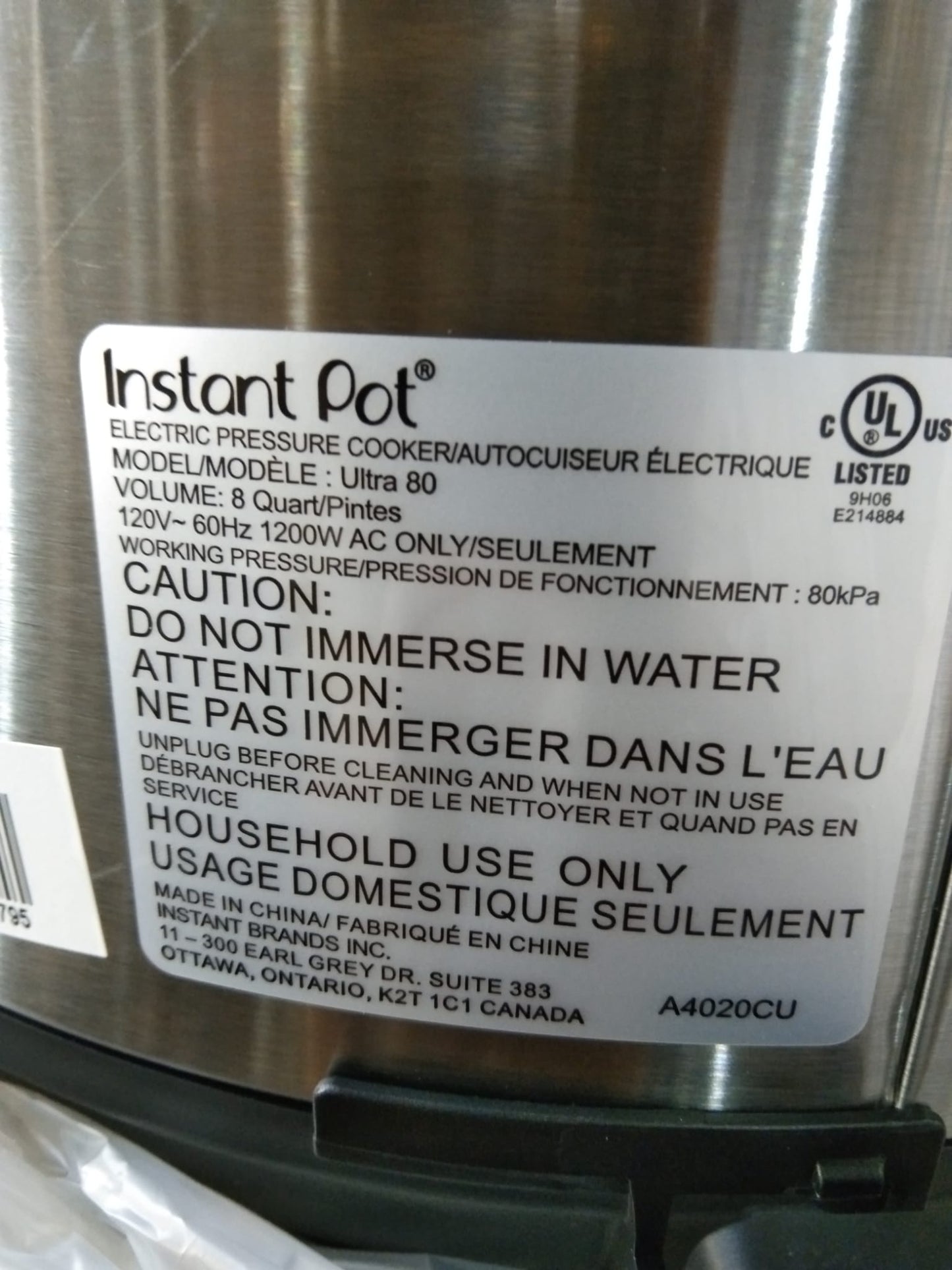 8 Qt 10-in-1 Multi- Programmable Pressure Cooker قدر ضغط
