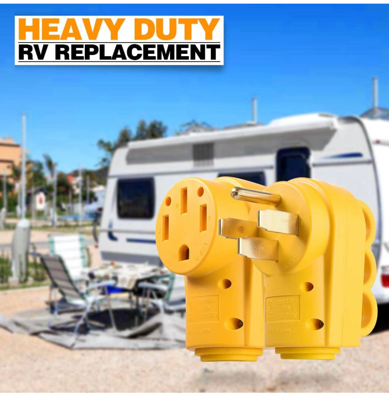 RV 50 Amp Male مستقبل كهرباء
