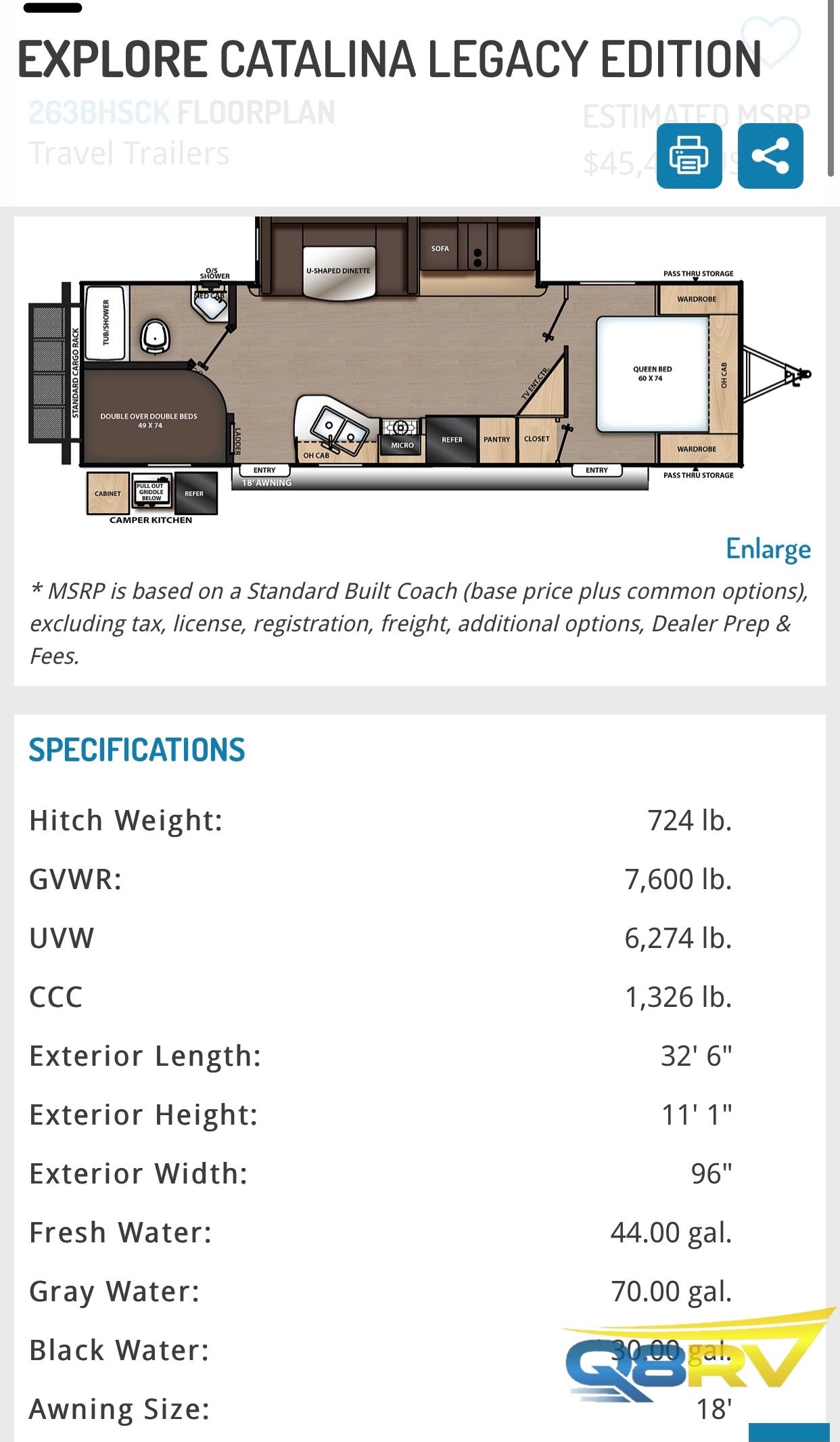 2021 Coachmen Catalina 263BHSCK