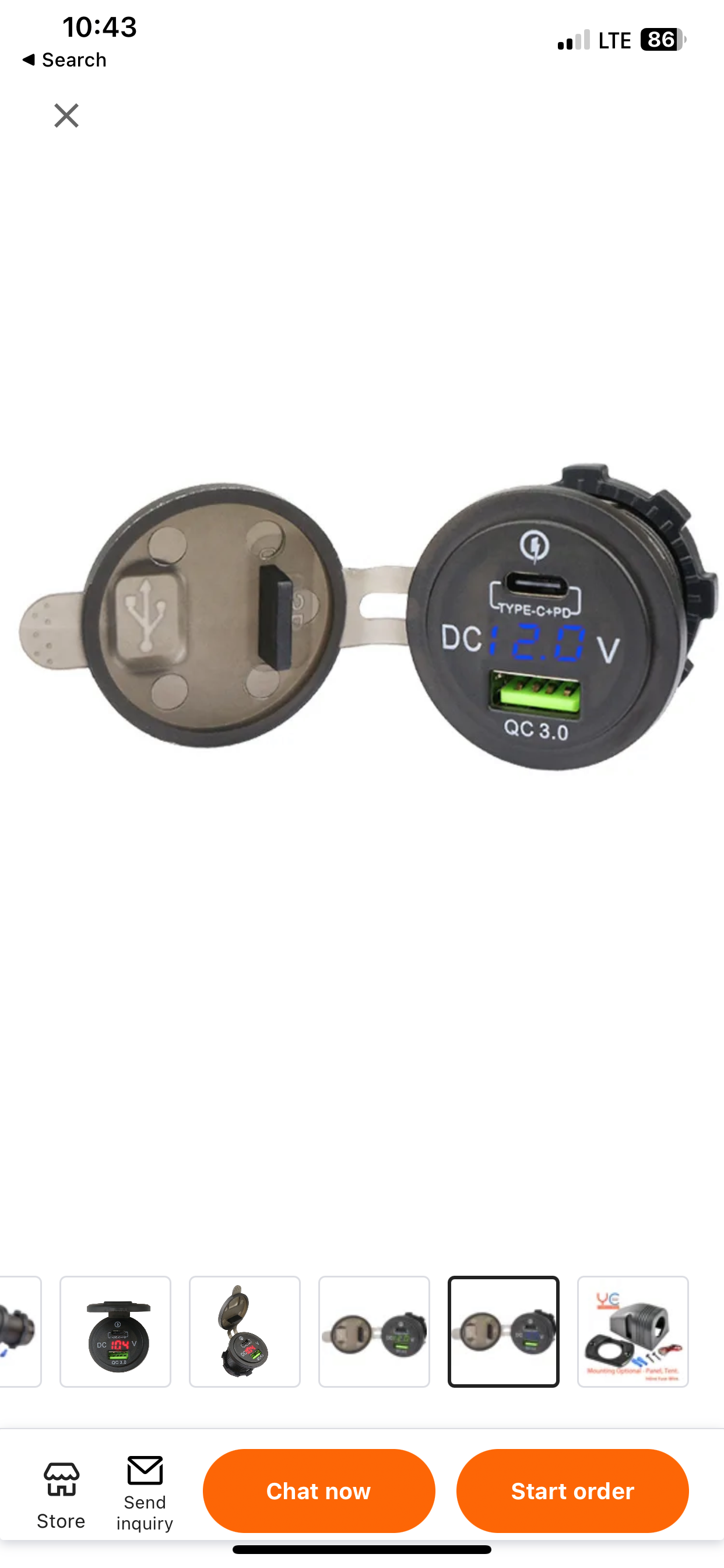 USB / C Charger with Voltmeter شحن وقارء