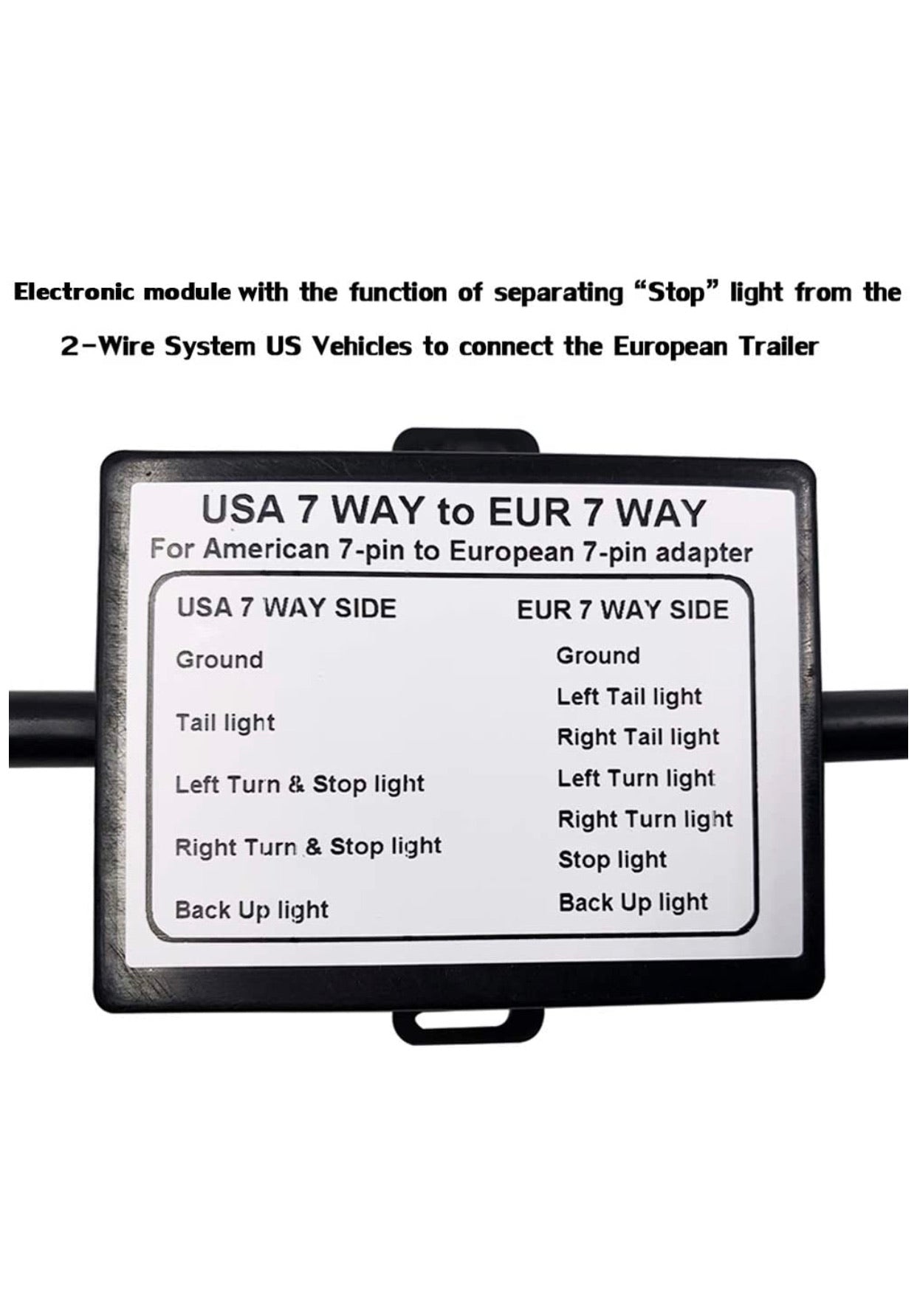 7 pin USA to 7 pin European Trailer وصلة كرفان اوربي