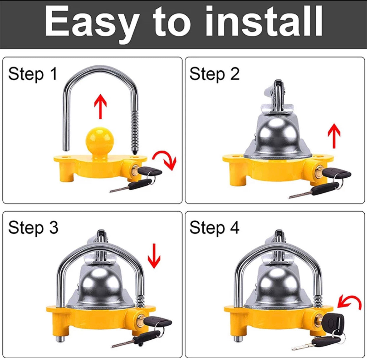 Trailer Coupler Lock قفل القلص