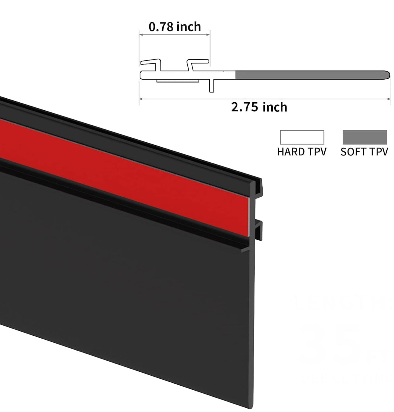 RV Slide Out Seal Black Rubber ربل التوسعة