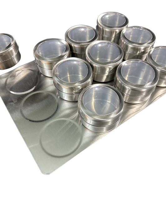 12 pic Magnetic Spice Jars علب مغناطيس للبهارات