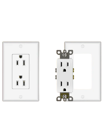 15 amp Outlet White مخرج كهرباء