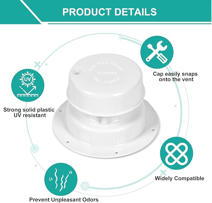 Plumbing Vent White غطاء تهوية الخزان