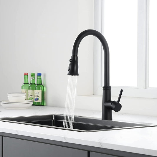 Pull Out Kitchen Faucet Black خلاط مطبخ