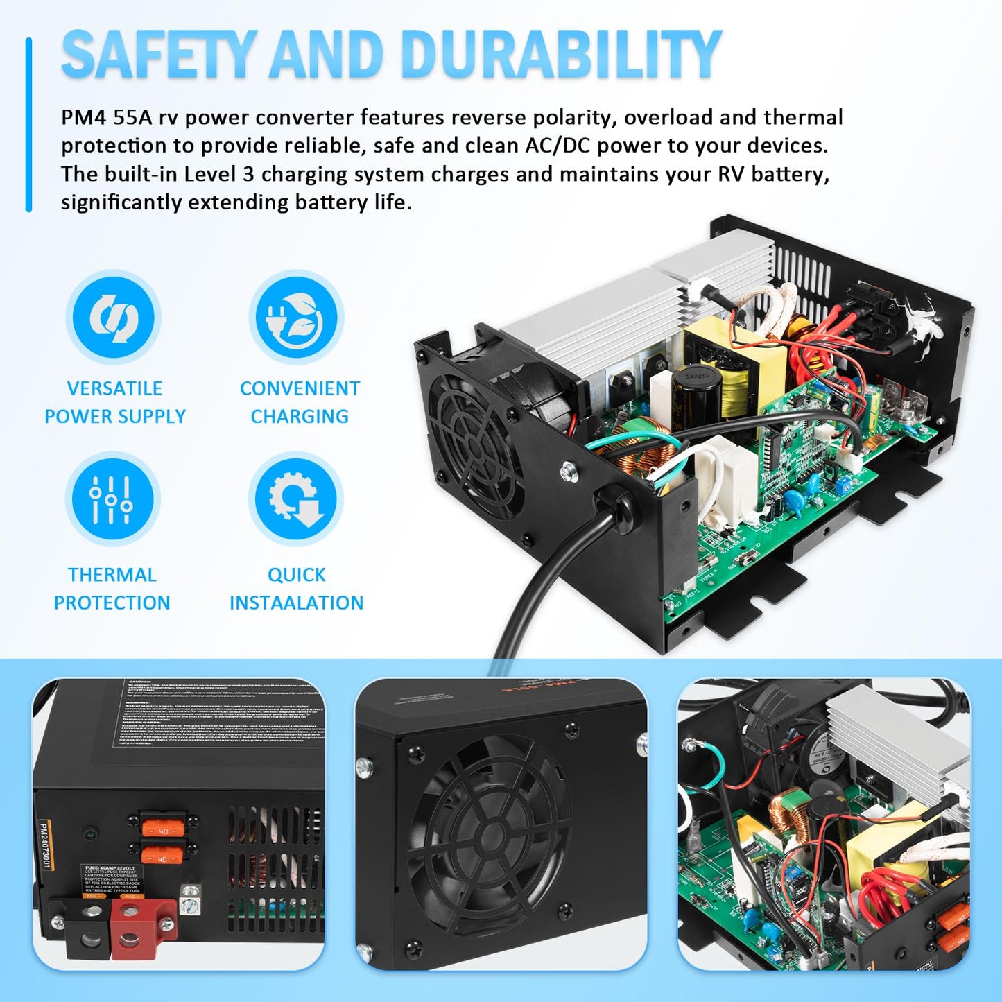 Power Converter & Battery charger 55 Amps شاحن البطارية