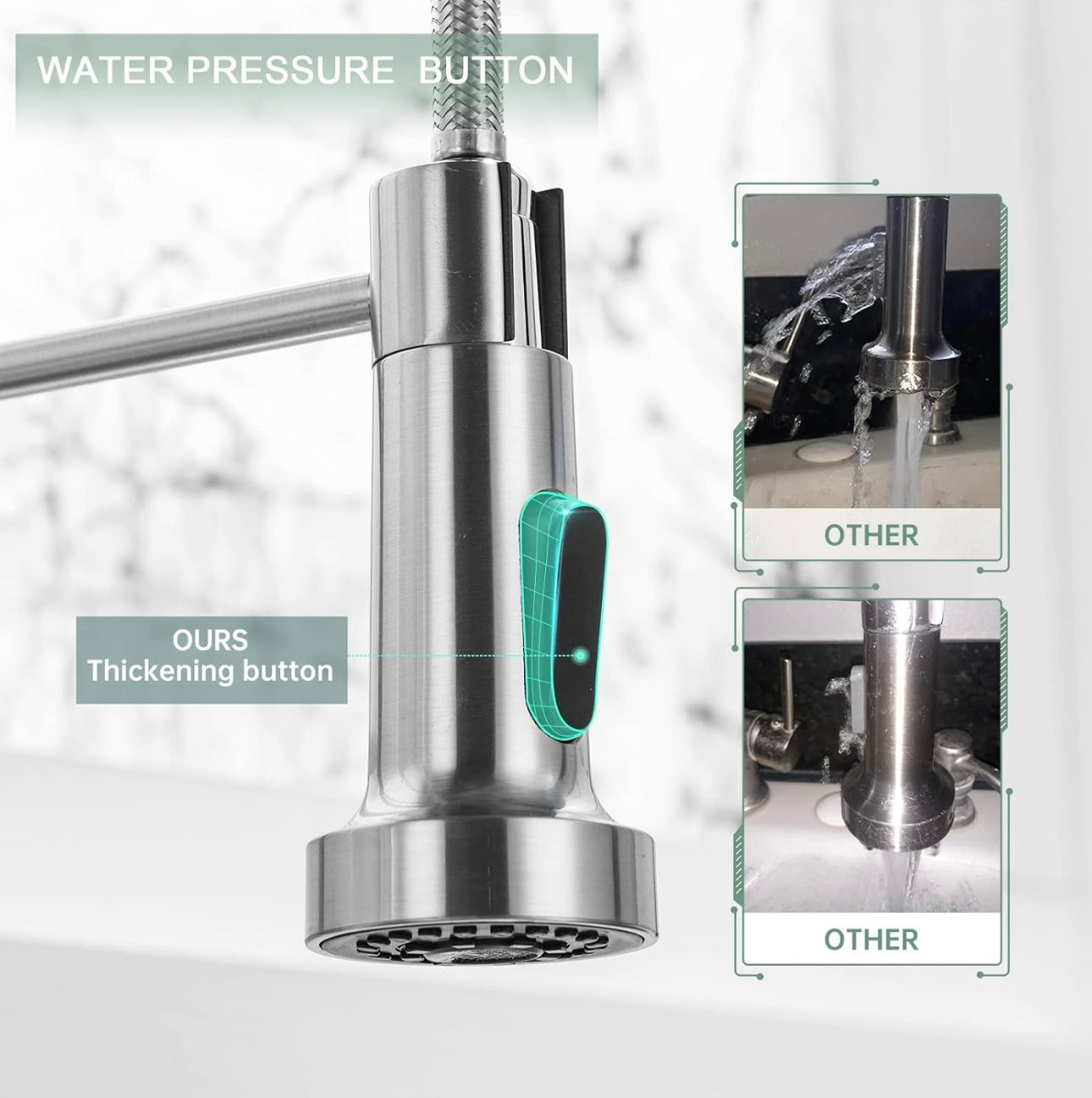 Kitchen Faucets Stainless Steel Matte Steel خلاط المطبخ