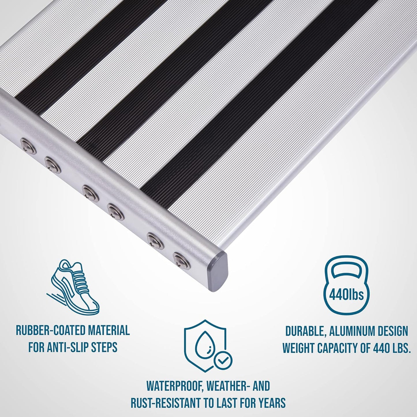 12 V Aluminum Entry 2 Step WITH STEP MOTOR سلم المدخل
