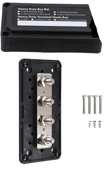 300A DC Bus Bar Heavy Duty Power Distribution Black صندوق الحافلة